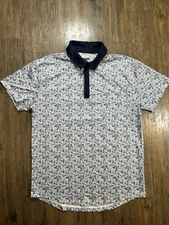 BYLT Shirt Men's L Floral Polo Stretch Golf AOP All Over Print