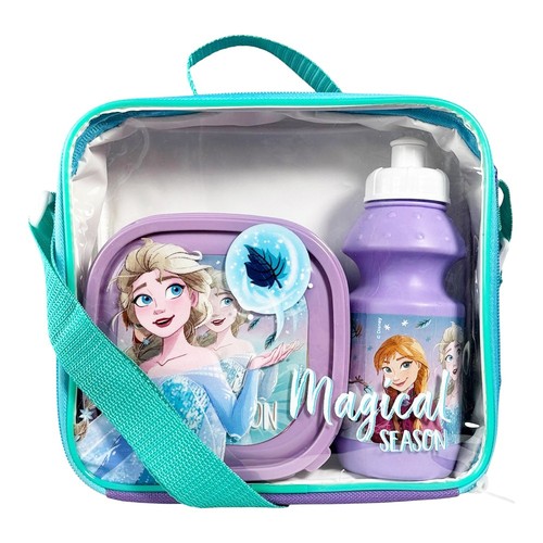 Frozen Lunch Bag Insulated 3 Piece Set Girls Anna Elsa Sisters Spirit Season - Picture 4 of 8