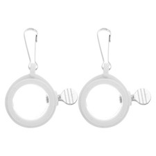 2pcs 1/2 Inch Plastic Flag Pole Swivel Rings - Durable Flag Pole Mounting Cli...