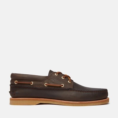Timberland Herren Crafted Full Grain Boat Premium Schuhe Dunkelbraun