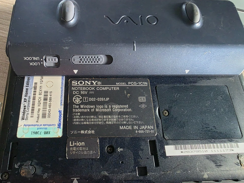 SONY VAIO PCG-U3 PCG-1C1N 6.4" Mini PC Laptop Computer - Immagine 2 di 2