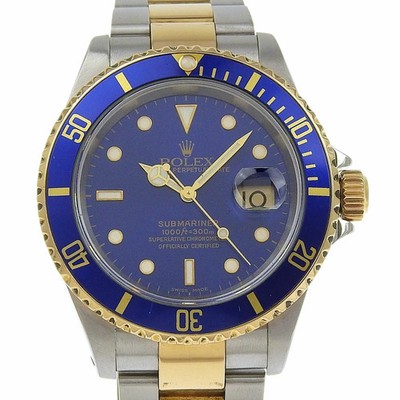 ROLEX Submariner 16613 Blue Case Size 47mm x 40mm Men's Used Watch #912830 