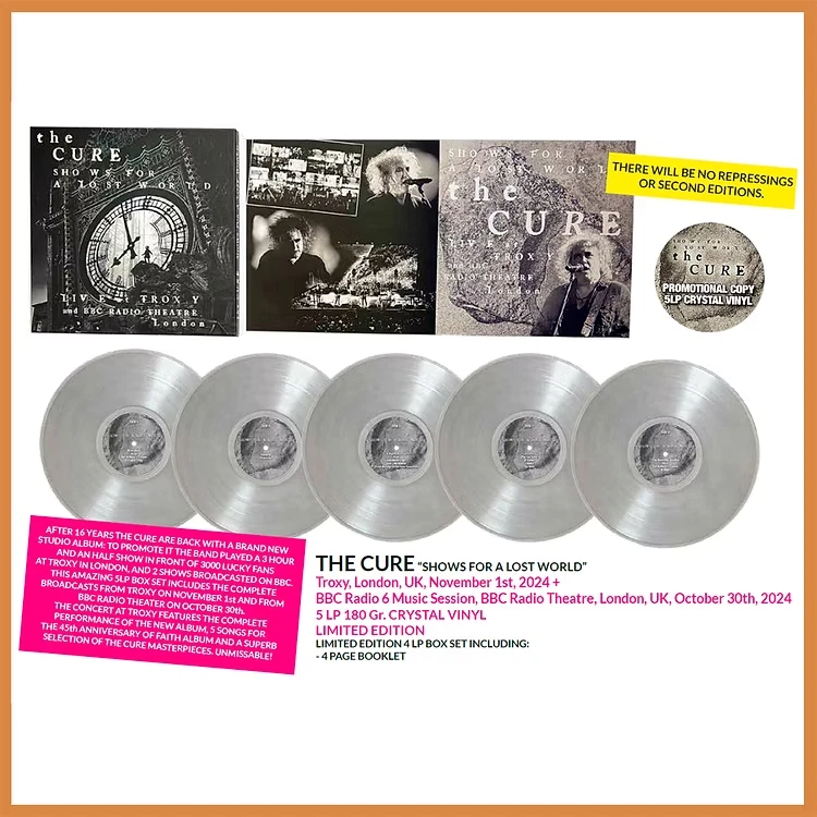 THE CURE BOX SET 5xLP Shows For A Lost World Crystal Colour 250 Copies) PROMO - Image 2 of 3