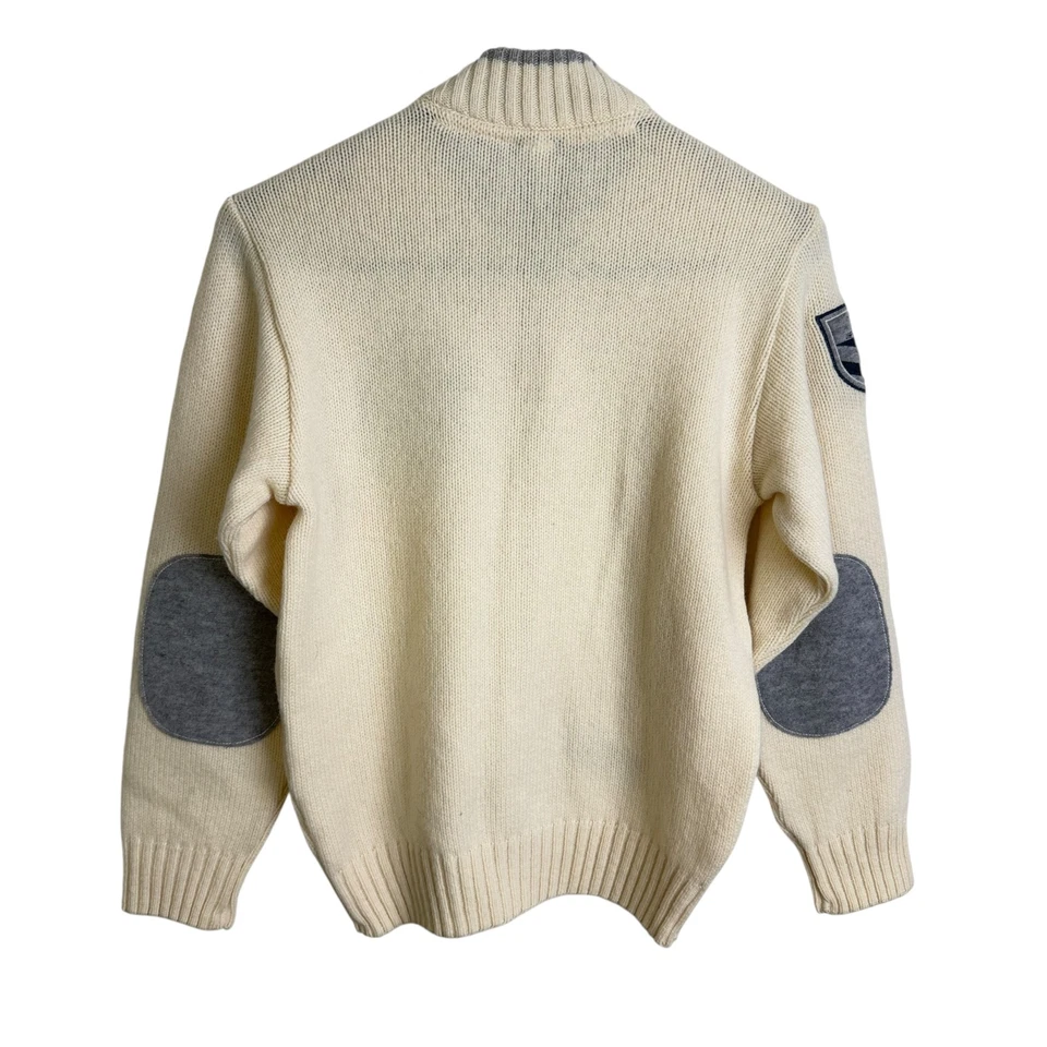 Suéter Paul & Shark Yachting Cadets Talla 10 Niños Crema Bordado Preppy Codo Foto 2 de 4