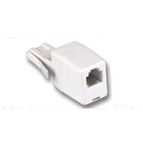 UK BT 431A PLUG TO RJ11 SOCKET TELEPHONE ADAPTER CONNECTOR, 6P4C STRAIGHT WIRED - 第 3/5 張圖片