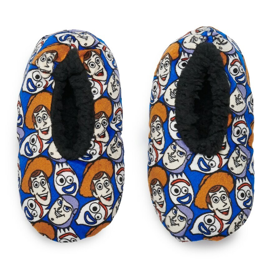 Disney Toy Story Woody Slipper Socks Fuzzy Slippers Boy Size M/L Fits ...