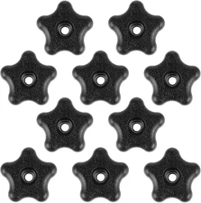 10 Pcs 5/16" 18 Female Thread 5 Star Knobs, Plastic T Knobs, Clamping Knobs for