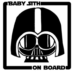 star wars baby on board decal