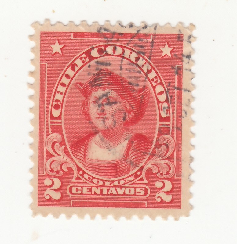 CHILE 1912-13. Colon Columbus 2 cts. Scarlet. Sc# 113. Used 