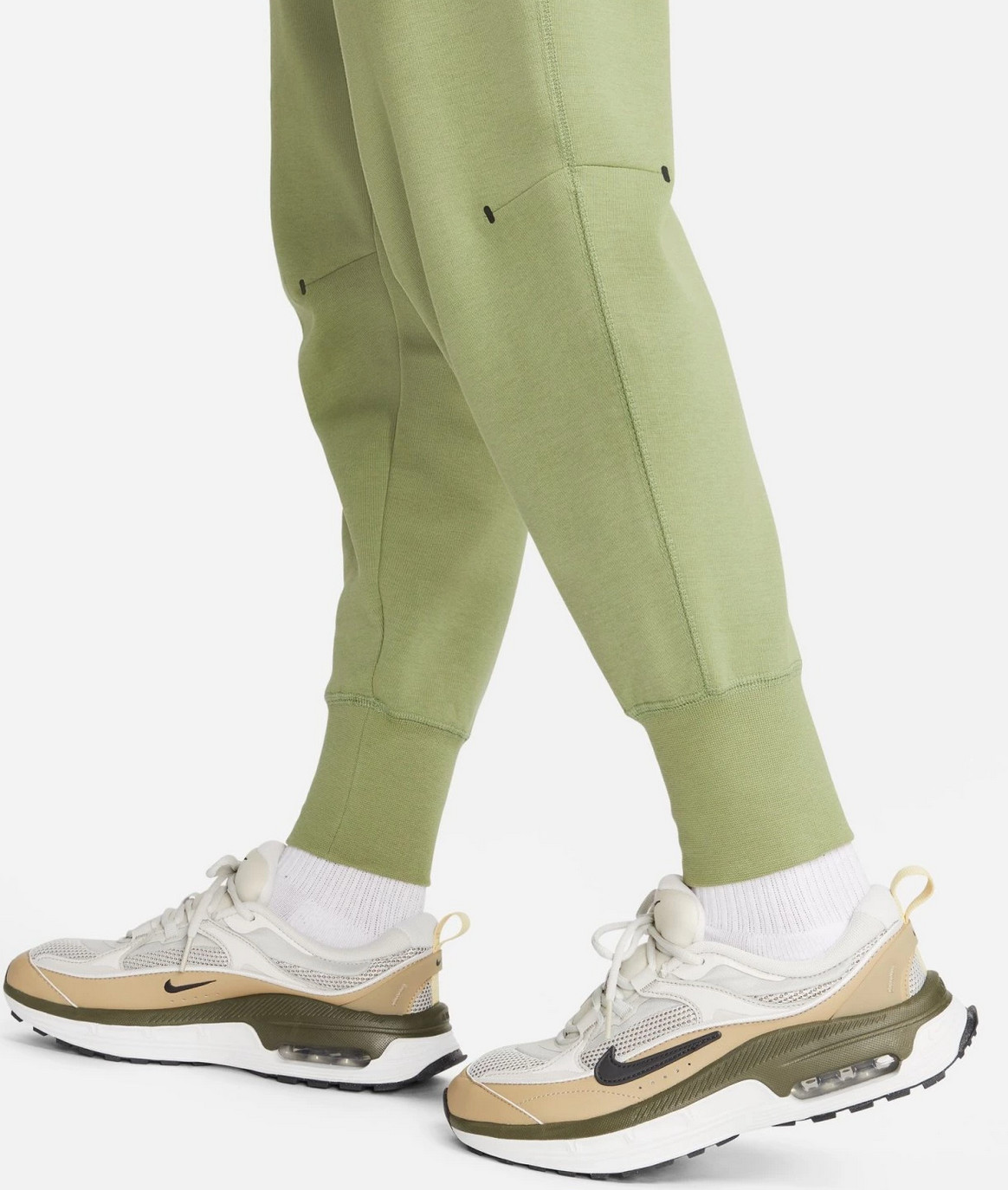 NIKE  Women's Sportswear High Rise Tech Fleece Pants sz XS X-Small Green Black image 5