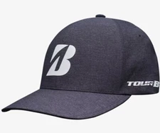 BRIDGESTONE GOLF MENS TOUR B DELTA FLEXFIT FITTED CAP HAT L/XL CHARCOAL NEW 1982