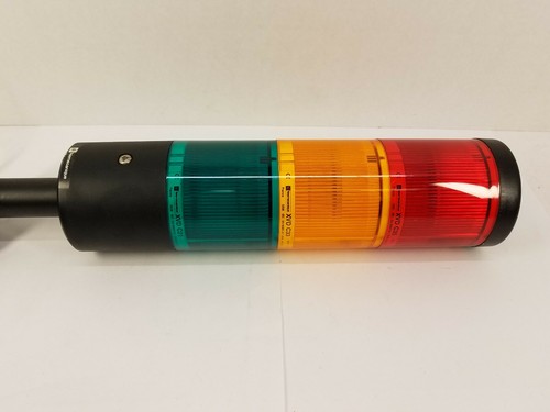 Telemecanique Tower Stack Light Set w/ Type XVD-C21 R,Y,G 70mm Lights & Base - Picture 4 of 9