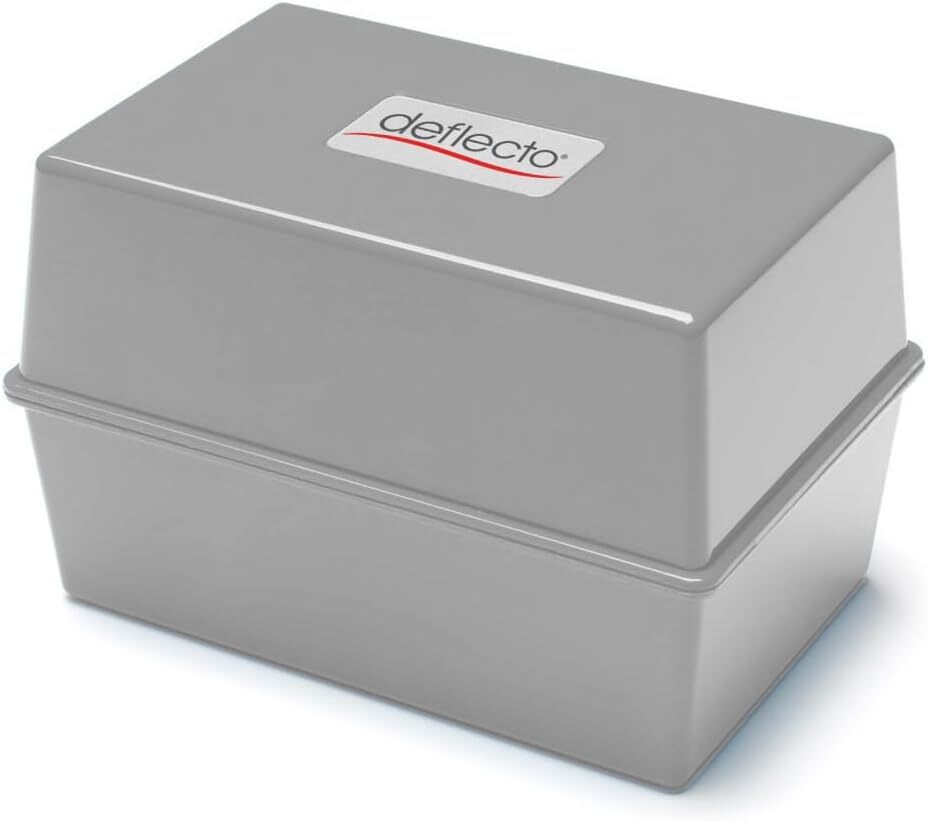 Коробка для карточек с отклоняющимся значением размером 6 x 4 - Серая