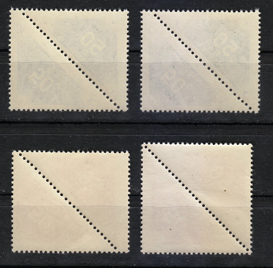 Checoslovaquia 1937 MNH Mi Zu359-Zu360 Sc Ex1-Ex2 diferente número de agujeros ** Foto 2 de 2