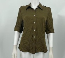 Frame Top Blouse Green Silk Women Sz M NEW NW...
