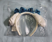 Japan Sanrio Puroland Exclusive Cinnamoroll blue sequin bows Ears Plush Headband