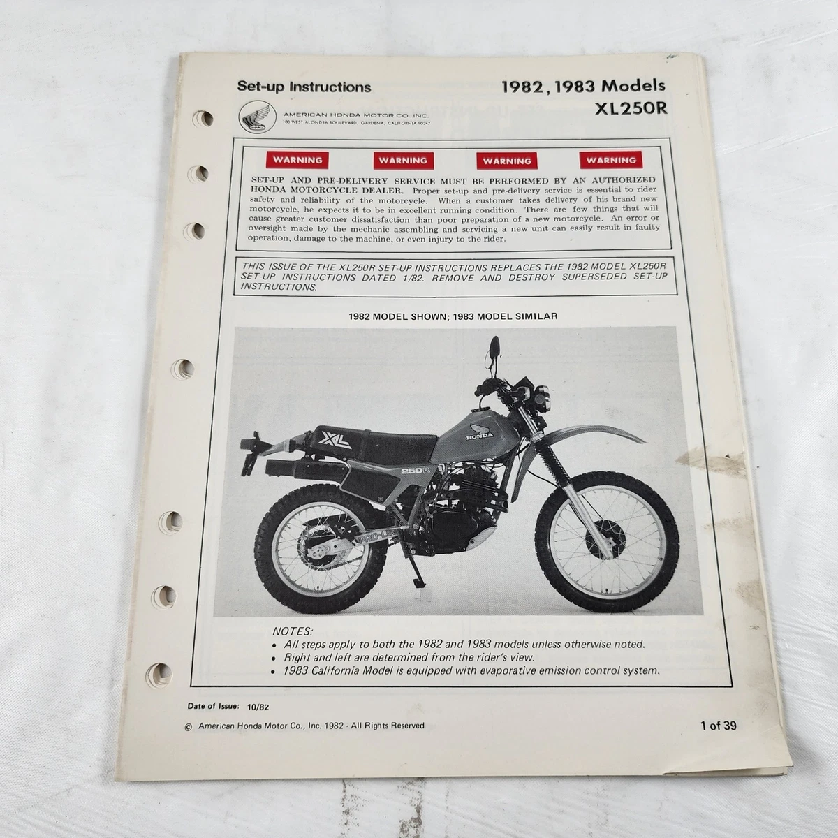 XL250R Motorcycle Repair Manuals & Literature for sale | eBay