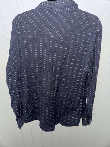 Stapleford Grand Western para hombre azul/crema cuello abotonado - talla XL - Imagen 2 de 4
