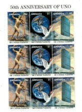 Grenada 1995 - U.N. 50th Anniversary - Sheet Of 9 Stamps - Scott #2428 - MNH