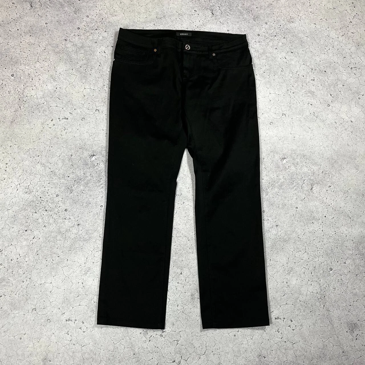 Pantalone casual Gianni Versace con logo tascabile nero taglia 31