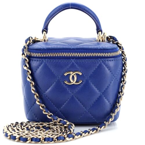Chanel Classic Top Handle Vanity Case with Chain … - image 1