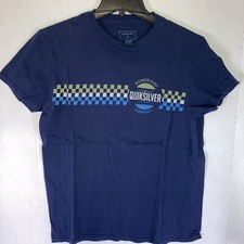 Men's Quicksilver Boardriding Co. Blue Short Sleeve T-Shirt Tee Size Medium