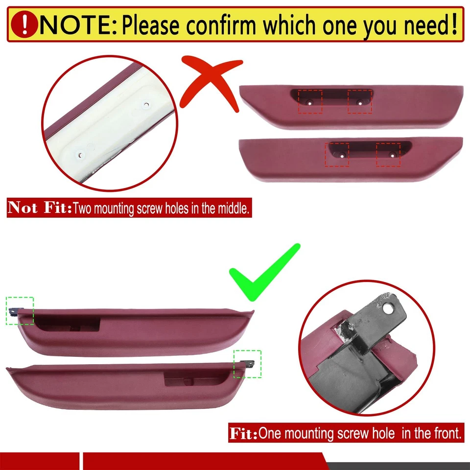 2x Apoio de braço dianteiro para porta LH e RH para Chevrolet GMC C1500 C2500 K1500 K2500 Suburban - Imagem 2 de 4
