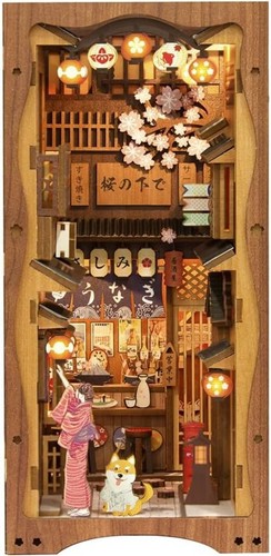 DIY Miniature Book Nook Kit with LED Light - Exquisite Japanese Library - Picture 7 of 9