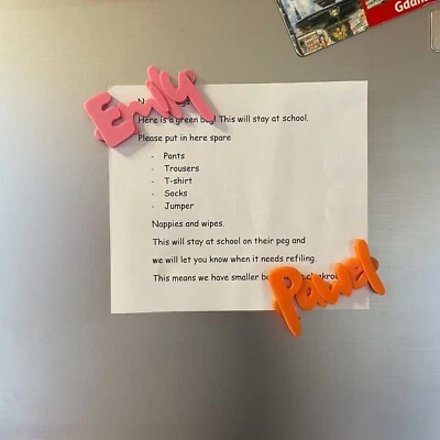 SPARROW SALE Personalised Fridge Magnet Name Custom Whiteboard Magnet Kitchen Decor Gift Idea