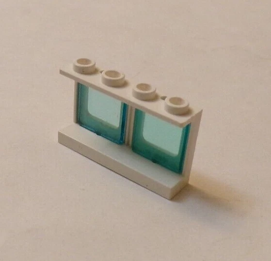 Leg x1 White 1x4x2 Double Window Frame, Blue Panes, Single Hole, 61345 (028-179) - Image 2 of 2
