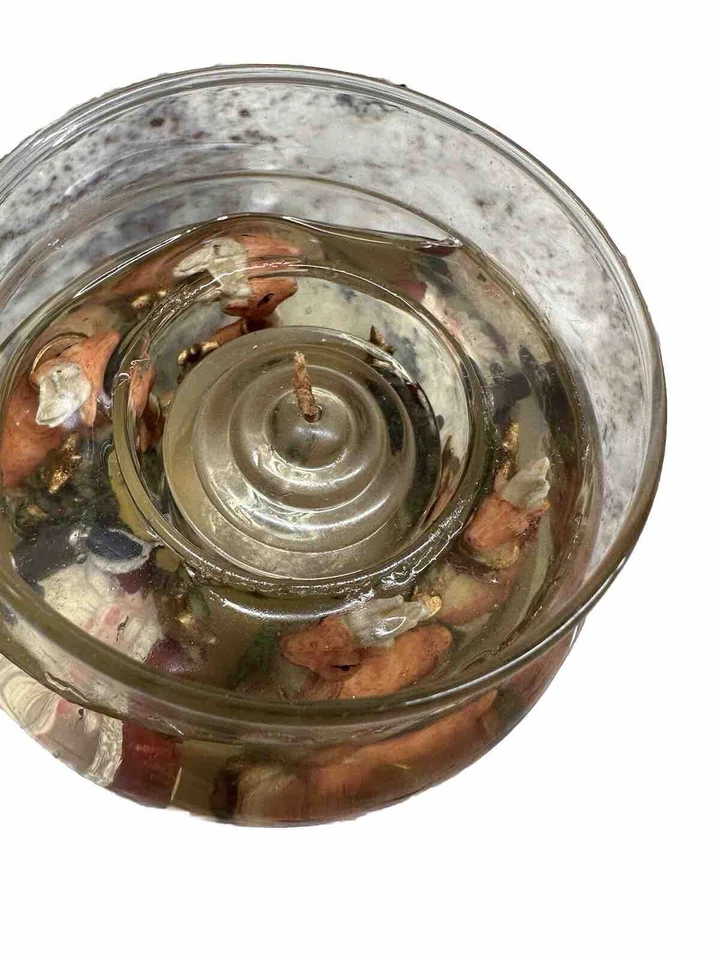 VTG Langley Candle Company Gel Jar Candle Christmas Santa Table Top Decor Read - Image 3 of 4