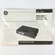 GE Clock Radio Space Saver 7-4612 Use & Care Owners’s Manual Vintage Original