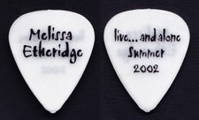 Melissa Etheridge Signature White/Black Glow Guitar Pick #2 - 2002 Summer Tour