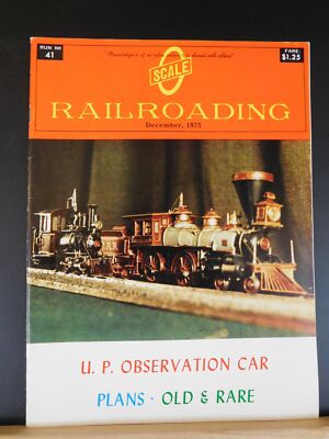 Spur O Railroading #41 Dezember 1975 UP Aussichtswagen Pläne alt & selten