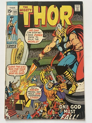 THE MIGHTY THOR #181 Buscema Marvel Comics 1970 VF/VF-
