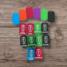 Custom Engraved Personalized Medical Alert ID Dog Tag