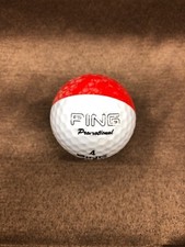PING GOLF BALL-RED/WHITE PING PROMOTIONAL PING EYE2 4  .6.5/10 GRADE