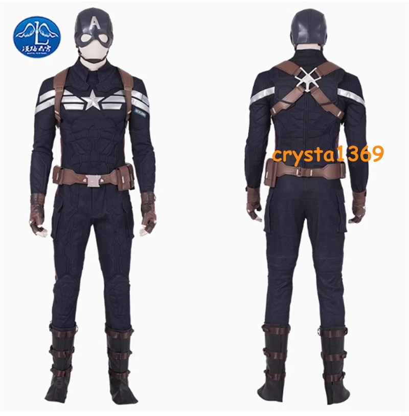 Capitán América 2 Vengadores Soldado de Invierno Halloween Disfraz Disfraz Steve Outfit Foto 3 de 4