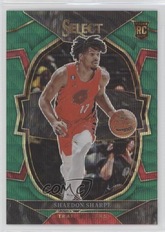 2022-23 Panini Select Concourse Green Wave Prizm /50 Shaedon Sharpe #71 0fn0