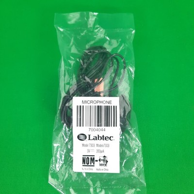 Labtec Model 7303 Microphone Peel & Stick For PC Laptop Desktop 3.5mm Plug
