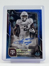 TERRY BUSSEY 2025 BOWMAN CHROME U BLUE MINI DIAMOND 1ST ROOKIE AUTO /150 Q5466