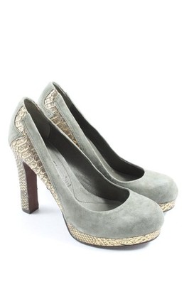 LUXURY REBEL High Heels Damen Pumps Gr. DE 37 khaki-goldfarben Casual-Look