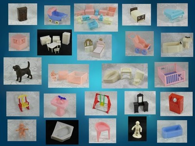 vtg plastic dollhouse/miniature furniture & accessories RENWAL, IDEAL SUPERIOR +