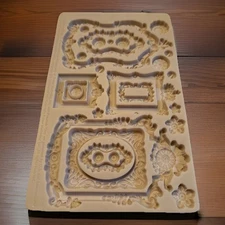 Redesign with Prima Finnabair 2023 Mould Mold RETIRED “Baroque Frames” Craft