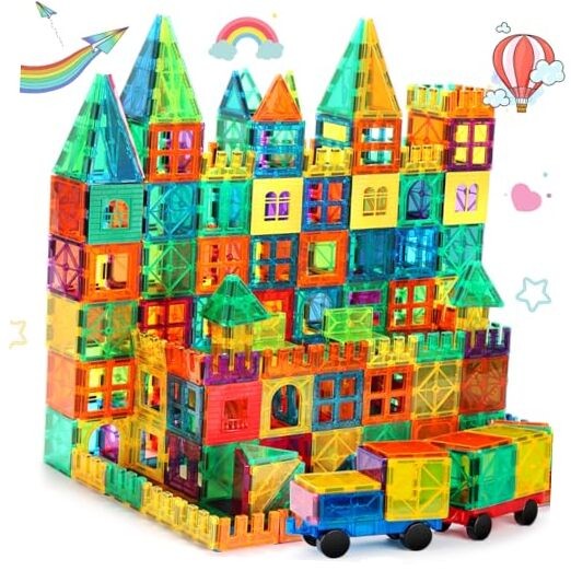 100PCS Magnetic Tiles STEM Building Blocks for Kids