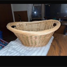 Beige Wicker Basket Cat Bed Wicker Basket Style Cat Sleeping Bed Basket