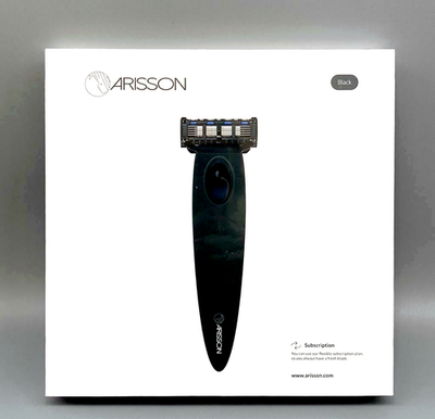 #ad Arisson Men Razor Set – Razor Handle 4 Blade Refills Shave Gel Black 1PK $13.12