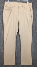 NWT Callaway Golf Stretch Performance Chino Flat Front Pants 33x30 Tan