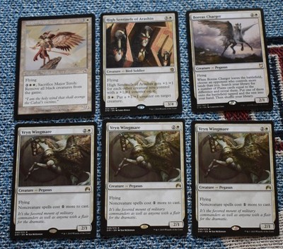MTG 6x White Rare Boreas Charger, High Sentinels of Arashin, Vryn Wingmare
