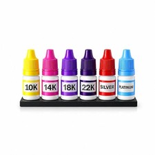 Gold Silver Platinum Testing Kit 10K/14K/18K/22K With 2x2 Inch Test Stone